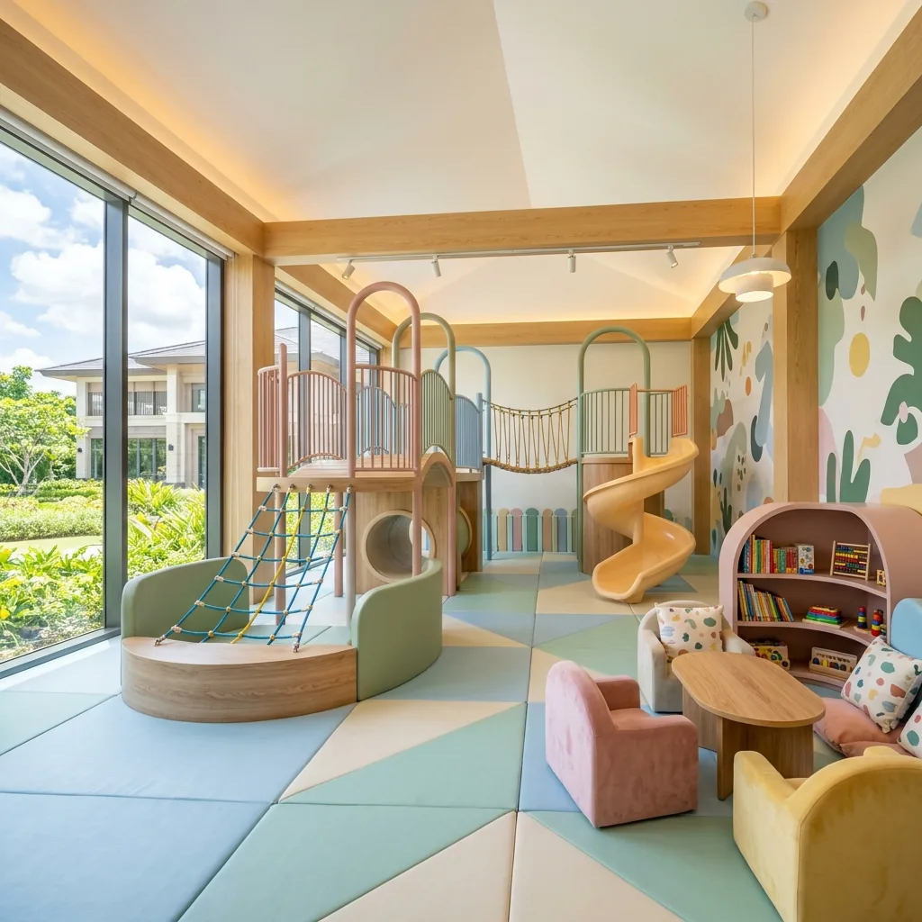 Bright indoor children's play area